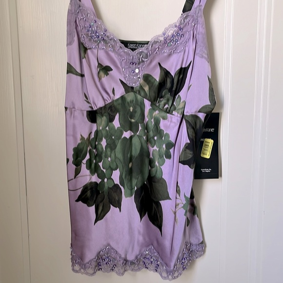 Vintage Silk Camisole Karen Kane Sequins Lace NWT - Picture 1 of 10